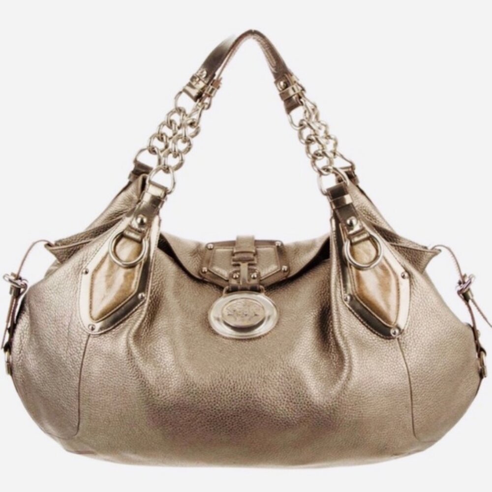 SALE! Stunning Versace Medusa Shoulder Bag - Bronzed Leather- La Medusa